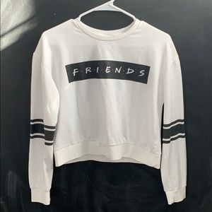 White Cropped Friends Shirt